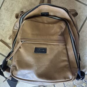 Babycottons Tan Leather Backpack - Sleek Everyday Carry